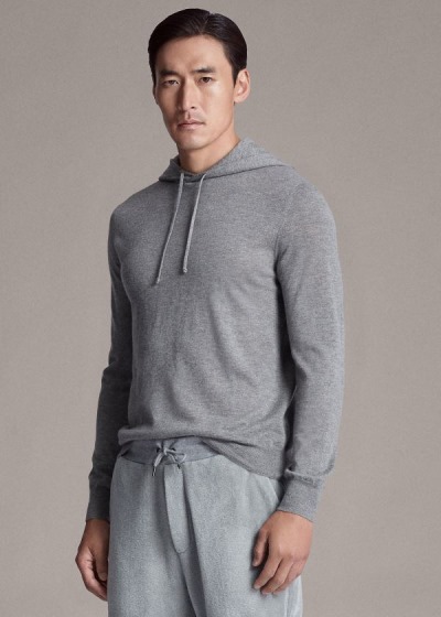 Men's Ralph Lauren Cashmere Hooded Sweater | 987456FZM